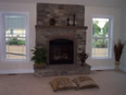 Photo of fireplace.