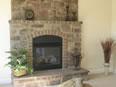 Photo of fireplace.